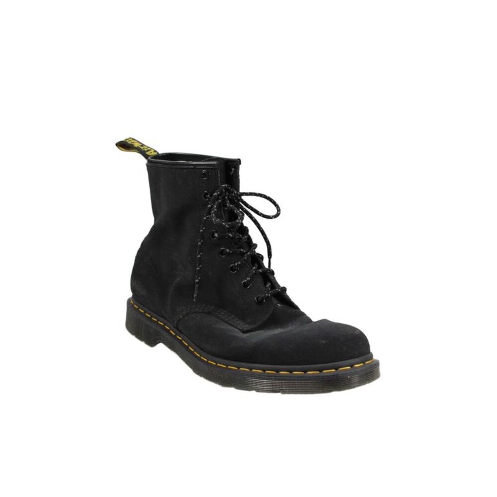 Dr. Martens Mens Lace Up Round Toe Suede Combat Boots Black Size 13